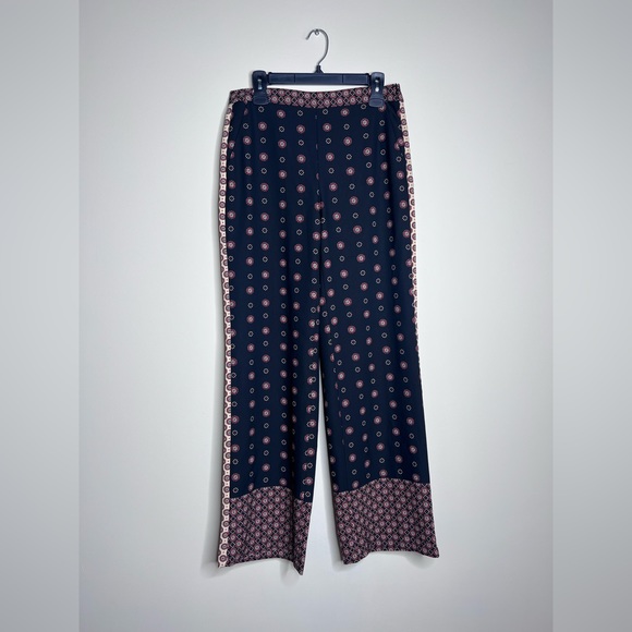 Zara Contrasting Multicolored Floral Print Trousers Pants  Boho Medium - Picture 4 of 14